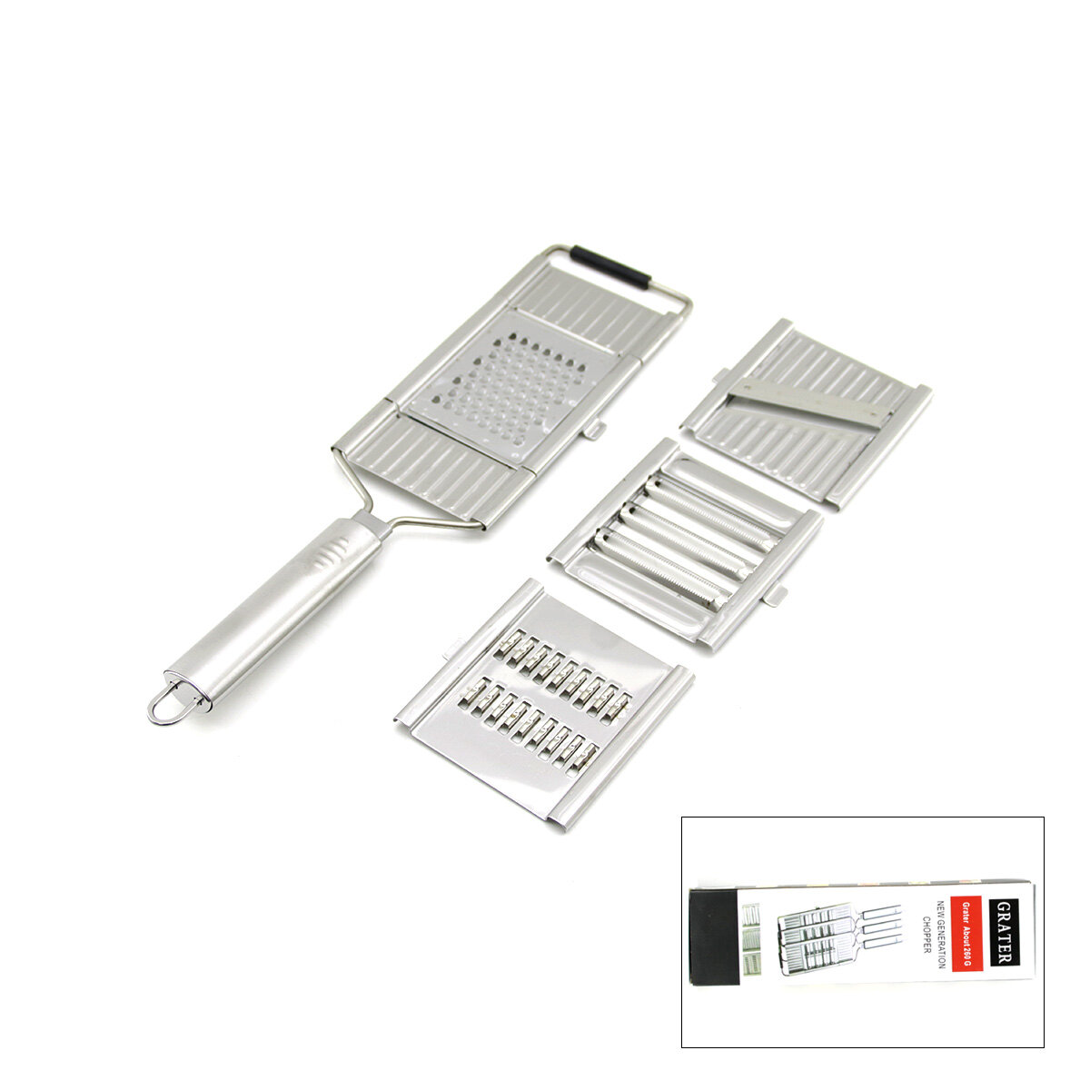 ENFA ENF-1010 GRATER ( 3İN1 ) LÜX METAL RENDE SETİ ( TAK--ÇIKAR= RENDE & SOYACAK & DİLİMLEME BAŞLIKLI )*60