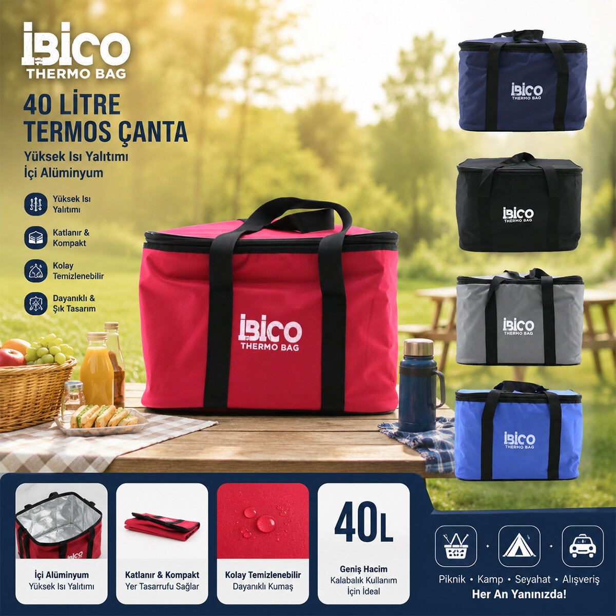 İBİCO K18-007 ( 40LT ) TERMOS ÇANTA ( FOLYOLU ) ( 40 X 30 X 25CM ) ( TAŞIMA KULP  )*20=K