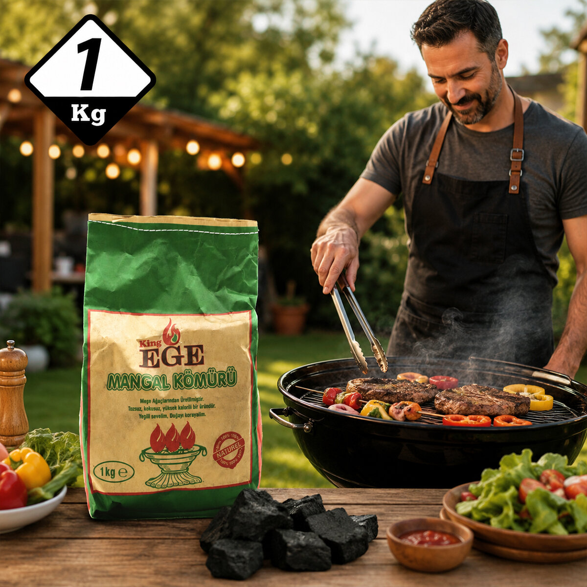 KİNG EGE MANGAL KÖMÜRÜ ( 1KG ) ( ÇIRA HEDİYELİDİR )*20=K KİNG EGE MANGAL KÖMÜRÜ ( 1KG ) ( ÇIRA HEDİYELİDİR )*20=K