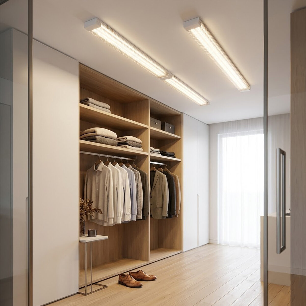 NİSALUCE EAMP-093/1B ( 2 PCS ) ( 94W ) ( 120CM ) KRİSTAL LED BANT ARMATÜR (BEYAZ=6500K) (ALÜMİNYUM KAPAK) (IP20 & Y BAĞLANTI)*18