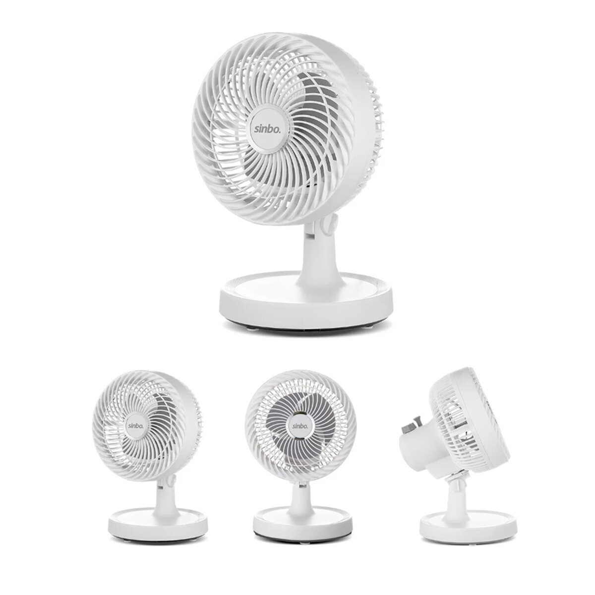 SİNBO SF-7703 ( BEYAZ ) ( 12" ) ( EV & OFİS) ( KOMPAKT & SESSİZ & İKİ KADEME ) MASAÜSTÜ VANTİLATÖR*12