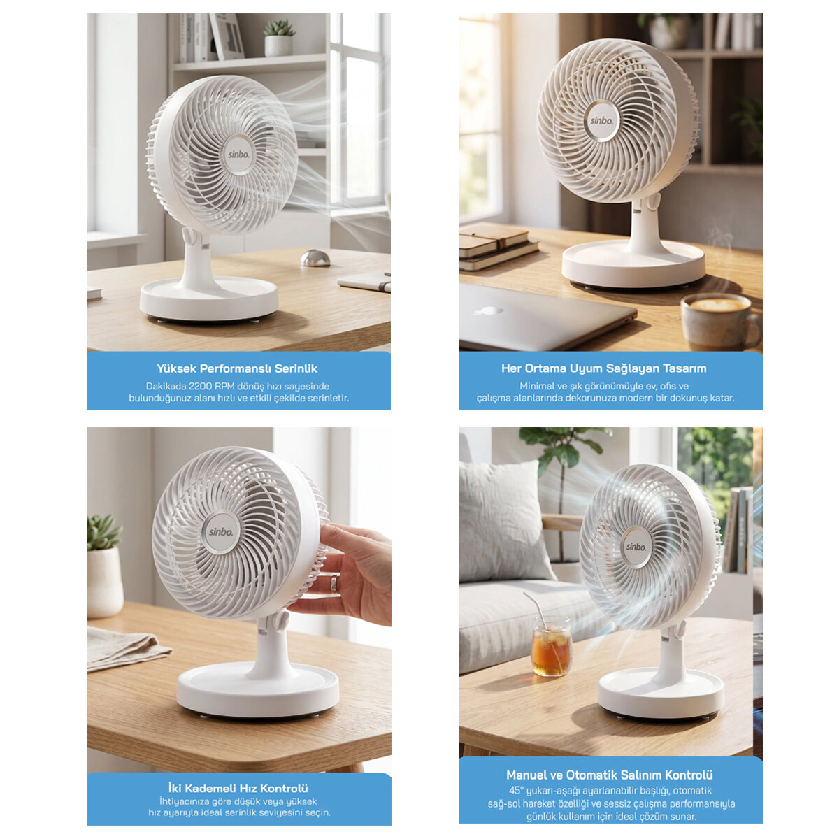 SİNBO SF-7703 ( BEJ ) ( 12" ) ( EV & OFİS ) ( KOMPAKT & SESSİZ & İKİ KADEME ) MASAÜSTÜ VANTİLATÖR*12 SİNBO SF-7703 ( BEJ ) ( 12" ) ( EV & OFİS ) ( KOMPAKT & SESSİZ & İKİ KADEME ) MASAÜSTÜ VANTİLATÖR*12