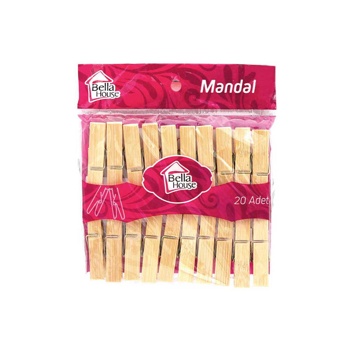 BELLA HOUSE K-1046 ( 20PCS ) AHŞAP BAMBU MANDAL*250