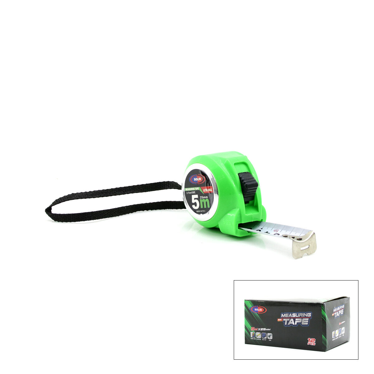 SOLİD MEASURING TAPE ( 5MTX25MM ) LUX ŞERİT METRE *12X16 SOLİD MEASURING TAPE ( 5MTX25MM ) LUX ŞERİT METRE *12X16