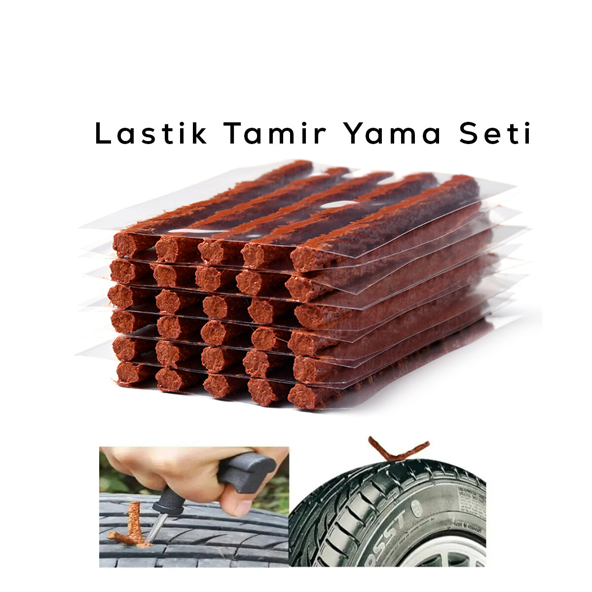EMKA-5486 ( 50PCS ) LASTİK TAMİR & YAMA FİTİLİ*1X96 EMKA-5486 ( 50PCS ) LASTİK TAMİR & YAMA FİTİLİ*1X96