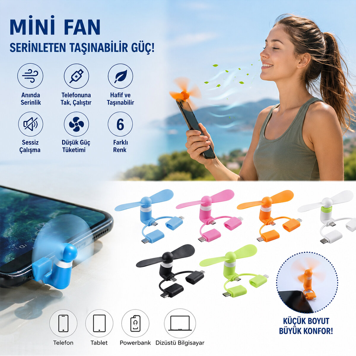 EMKA-5632 MİNİ TELEFON PERVANE & FAN ( ÇİFT ŞARJ GİRİŞLİ = IPHONE & TYPC-E )*20X25 EMKA-5632 MİNİ TELEFON PERVANE & FAN ( ÇİFT ŞARJ GİRİŞLİ = IPHONE & TYPC-E )*20X25