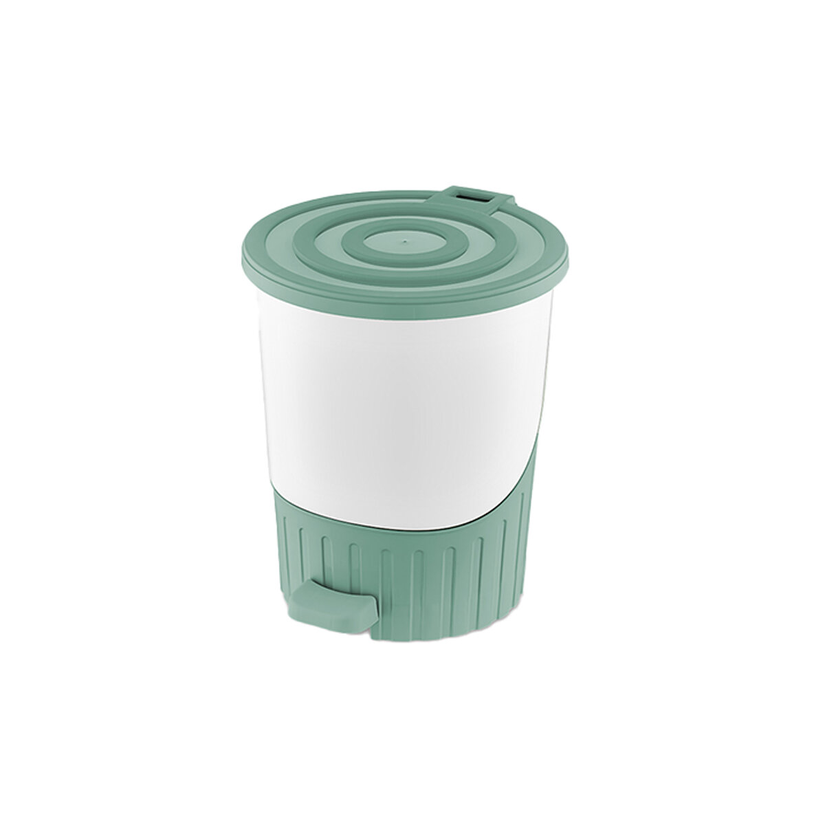 DÜNYA-01070-867 ( YEŞİL ) PASTEL- ( LÜX ) ( 14LT ) ( PEDALLI ) ÇÖP KOVASI PLASTİK ( 315X285X335MM )*6=K