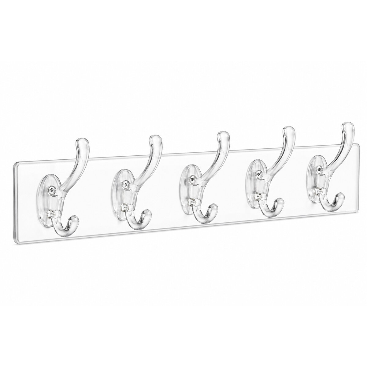 BAYSA-136 ( 5 KOLLU=6.2CM ) MİKA KRİSTAL PLASTİK ( ŞEFFAF ASKI ) ( ŞEFFAF PVC YAPIŞKANLI MONTAJ ) ( 6.4X29.3CM )*30X10