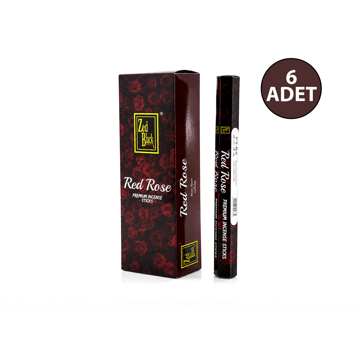 ZED BLACK ( ROSE & KIRMIZI GÜL ) ( ÇUBUK ) TÜTSÜ*6X50