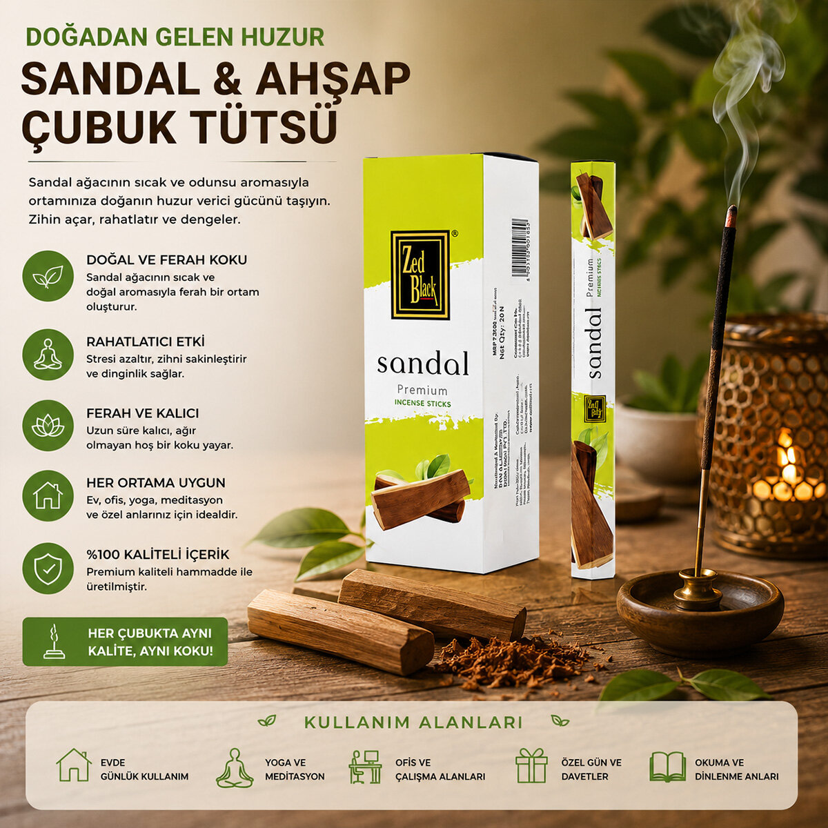 ZED BLACK ( SANDAL ) ( ÇUBUK ) TÜTSÜ*6X50 ZED BLACK ( SANDAL ) ( ÇUBUK ) TÜTSÜ*6X50
