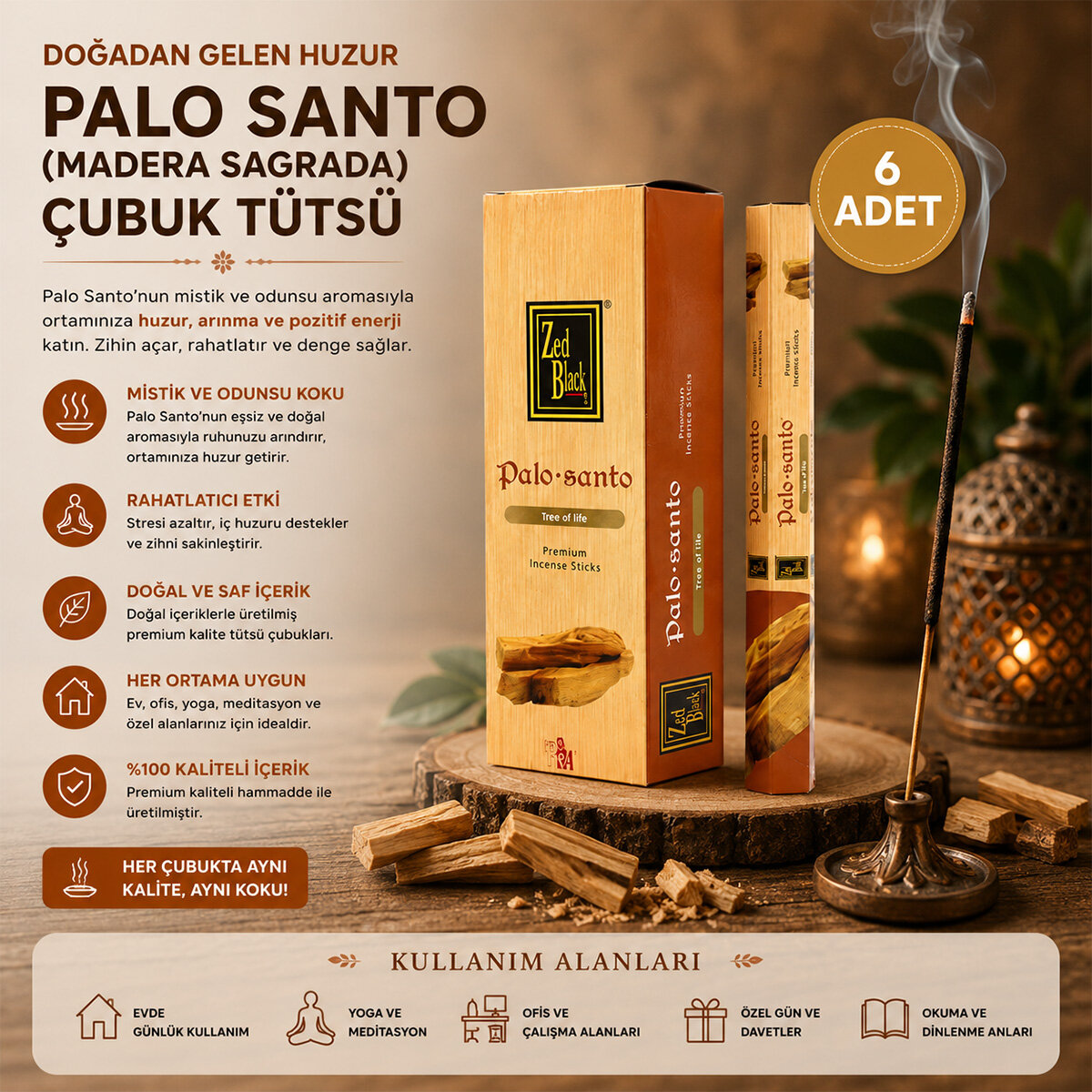 ZED BLACK ( PALO-SANTO & ODUNSU ) ( ÇUBUK ) TÜTSÜ*6X50 ZED BLACK ( PALO-SANTO & ODUNSU ) ( ÇUBUK ) TÜTSÜ*6X50