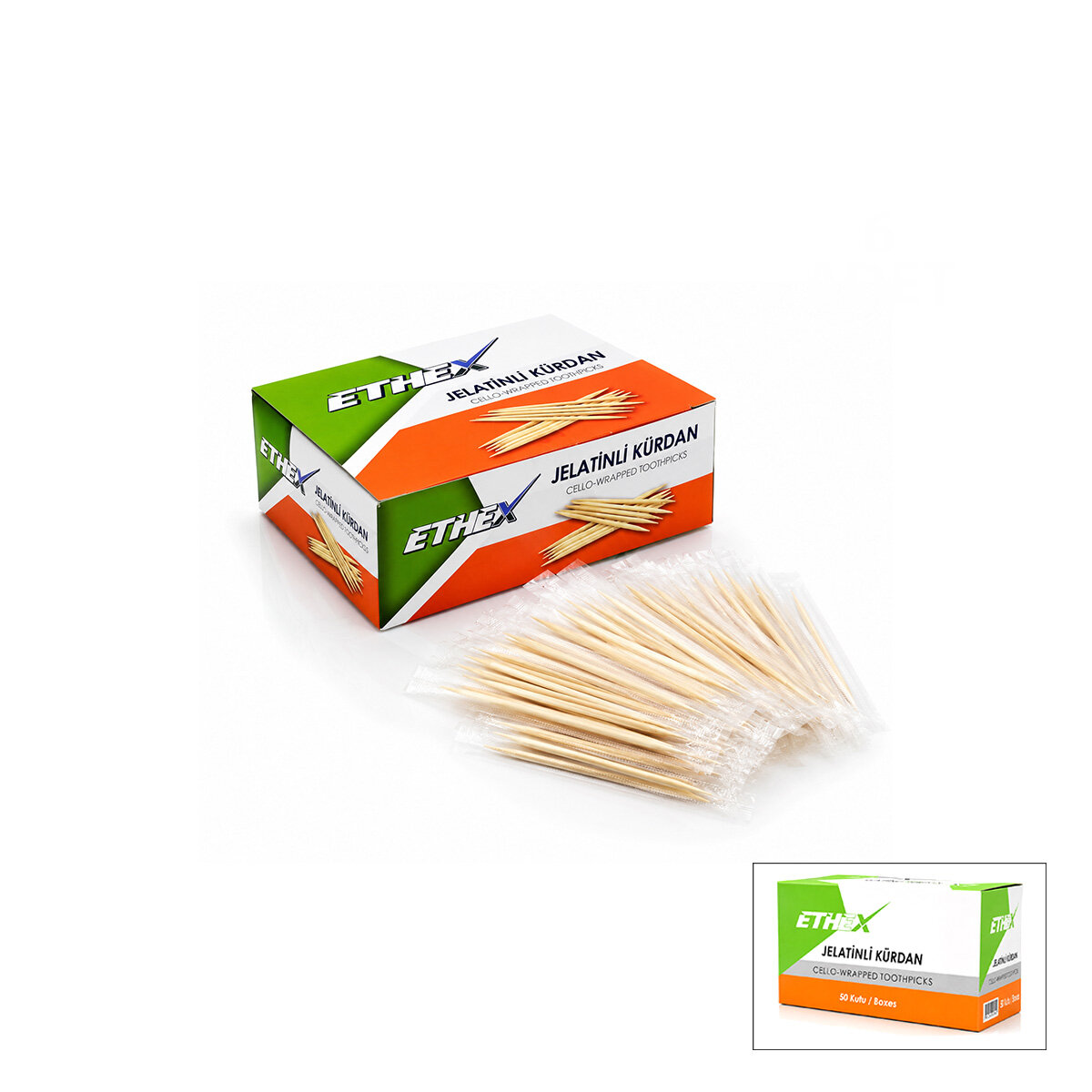 ETHEX ( 500PCS ) ( JELATİNLİ ) KÜRDAN*50=K