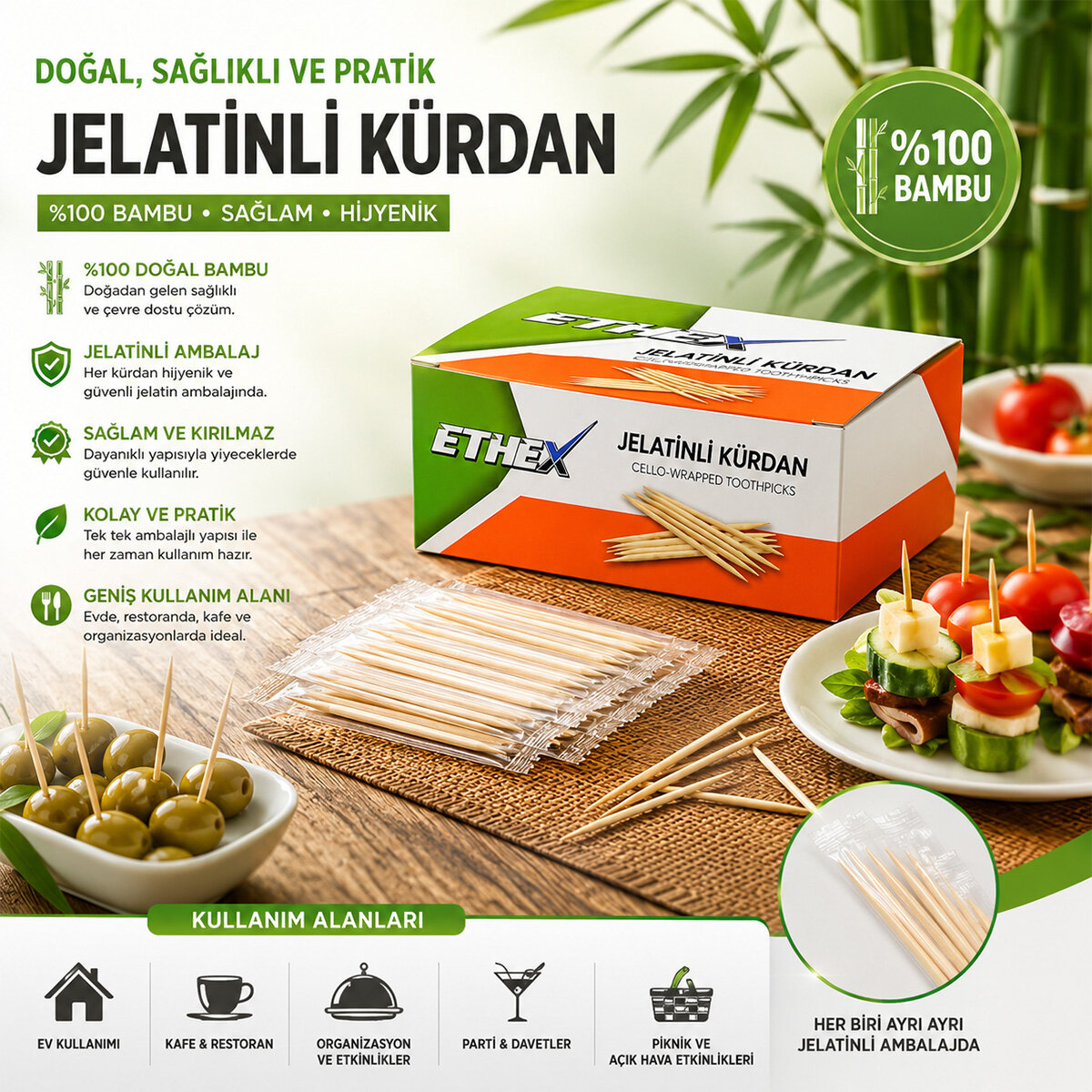 ETHEX ( 500PCS ) ( JELATİNLİ ) KÜRDAN*50=K