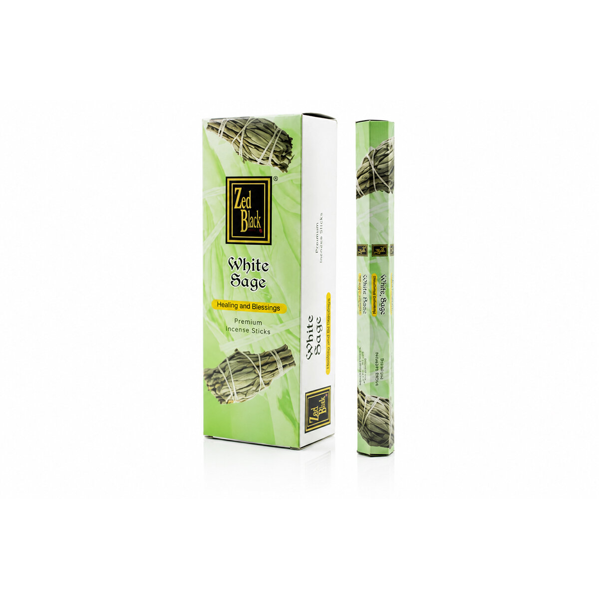 ZED BLACK SALVİA BLANCA ( WHİTE SAGE & BEYAZ ADA ÇAY ) ( ÇUBUK ) TÜTSÜ*6X50