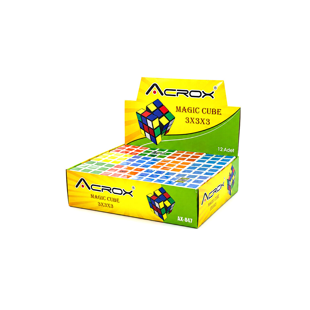 ACROX MAGIC CUBE AX-847 ( 3X3X3 ) ZEKA KÜPÜ ( OYUN )*12X24