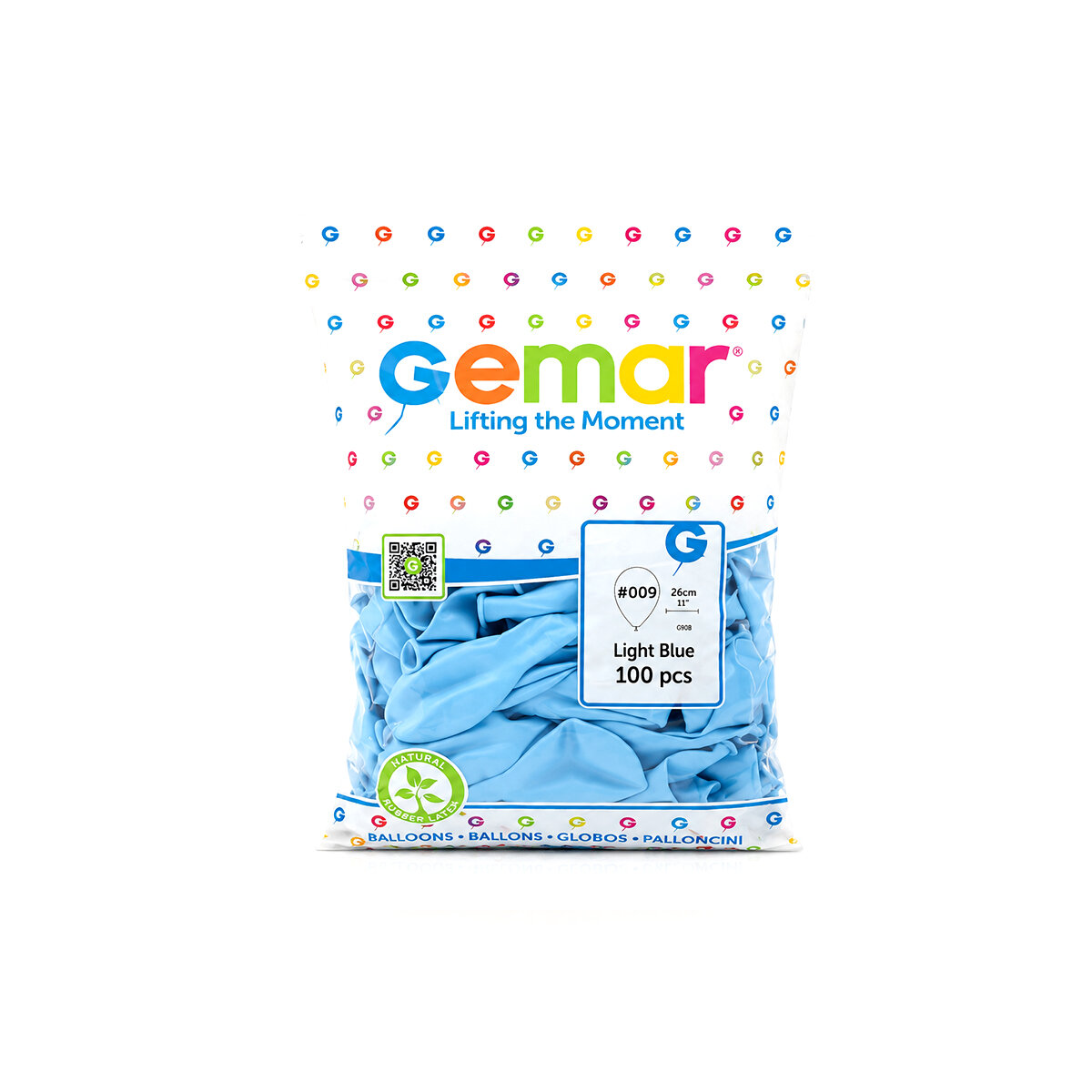 GEMAR GM-90-09 ( İÇ MEKAN & AÇIK MAVİ ) BALON ( 10'' & 26CM & 100PCS )*1X100