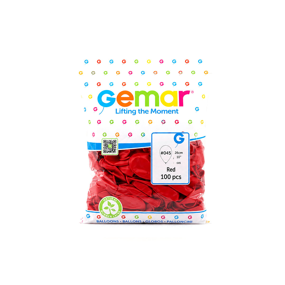GEMAR GM-90-45 ( İÇ MEKAN & KIRMIZI ) BALON ( 10'' & 26CM & 100PCS )*1X100