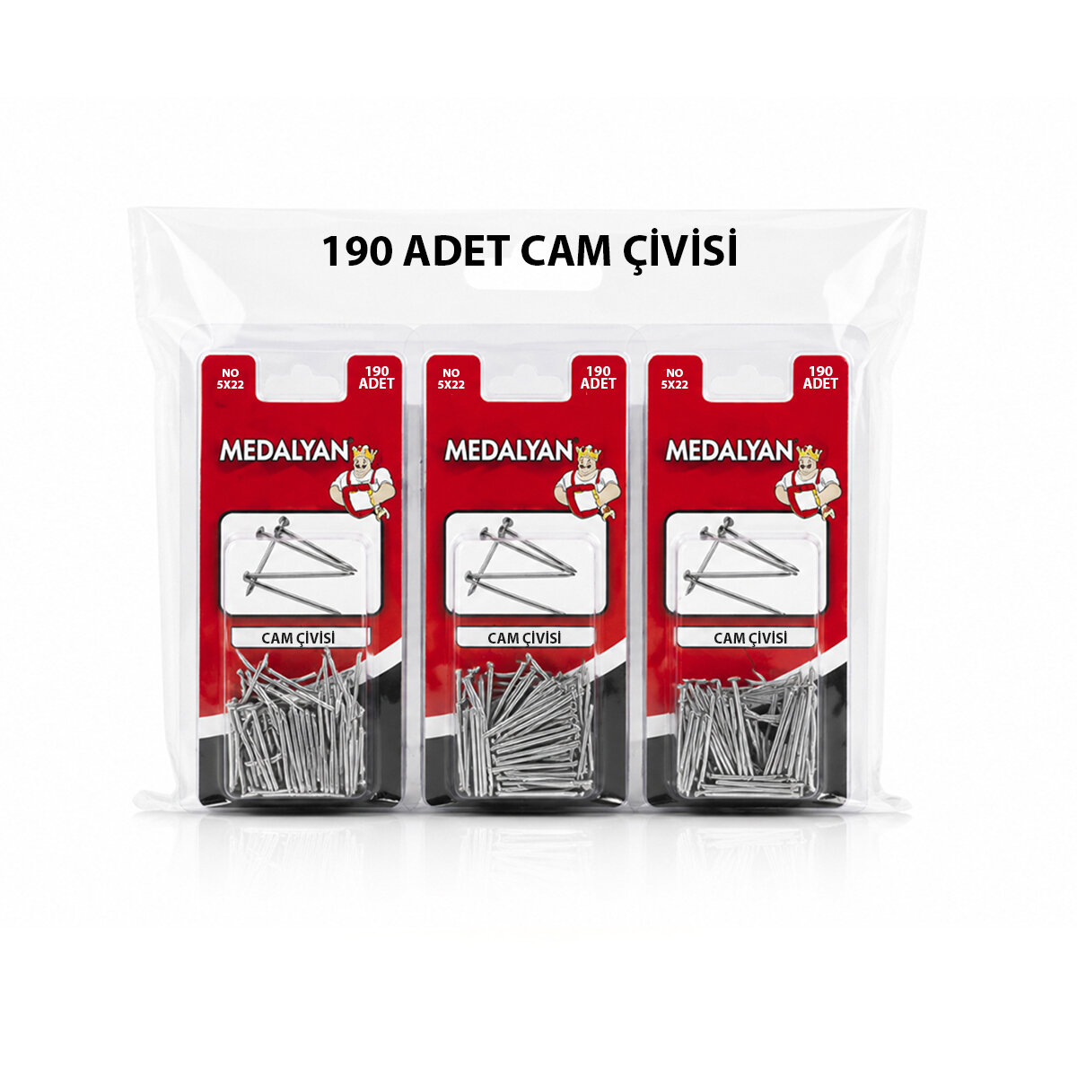 MEDALYAN DL-24 ( 5X22 ) ( 190PCS ) CAM ÇİVİSİ*12X10