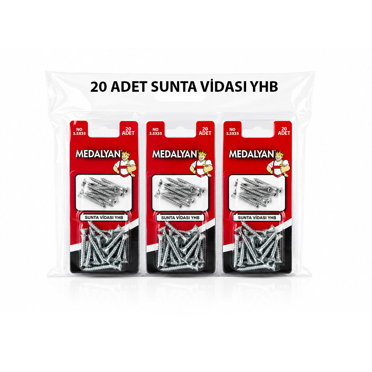 MEDALYAN DL-03 ( 3.5X35 ) ( 20PCS ) SUNTA VİDASI*12X10