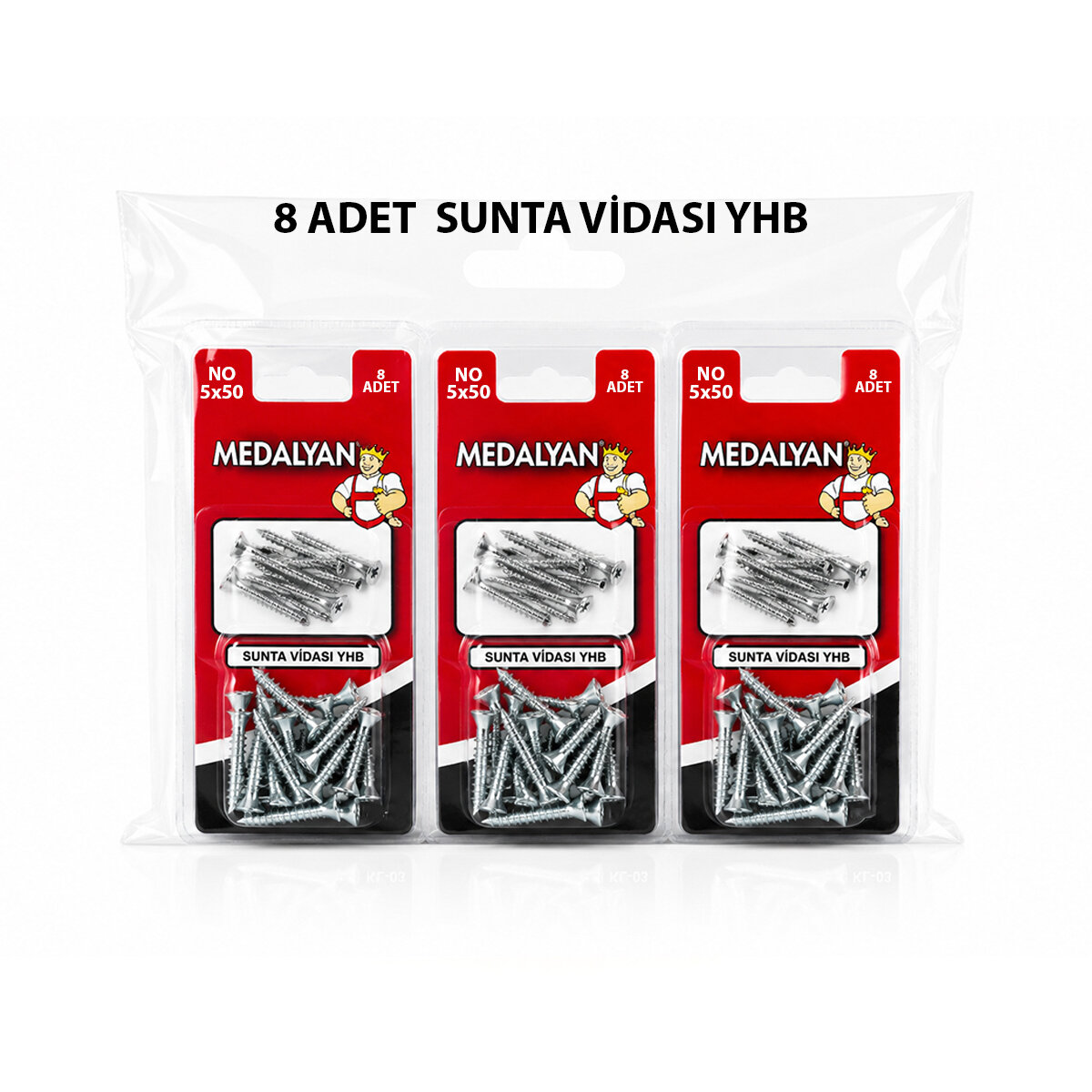 MEDALYAN DL-07 ( 5X50 ) ( 8PCS ) SUNTA VİDASI*12X12