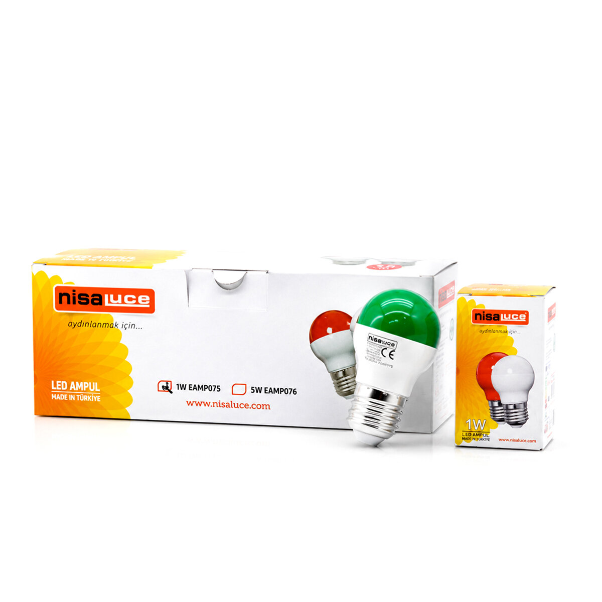 NİSALUCE EAMP-075 ( 1W ) ( E27 ) ( YEŞiL ) YUVARLAK GECE LAMBASI LED AMPUL*10X10 NİSALUCE EAMP-075 ( 1W ) ( E27 ) ( YEŞiL ) YUVARLAK GECE LAMBASI LED AMPUL*10X10