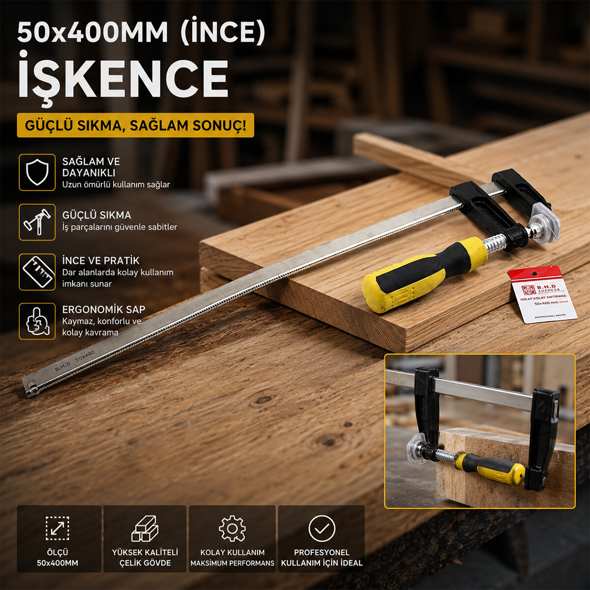B.H.D EL ALETLERİ BHD-00434 ( 50x400MM ) ( İNCE ) İŞKENCE*60