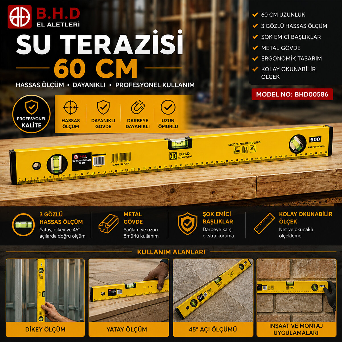 BHD-00586 ( 60CM ) SU TERAZİSİ  ( METAL )*60