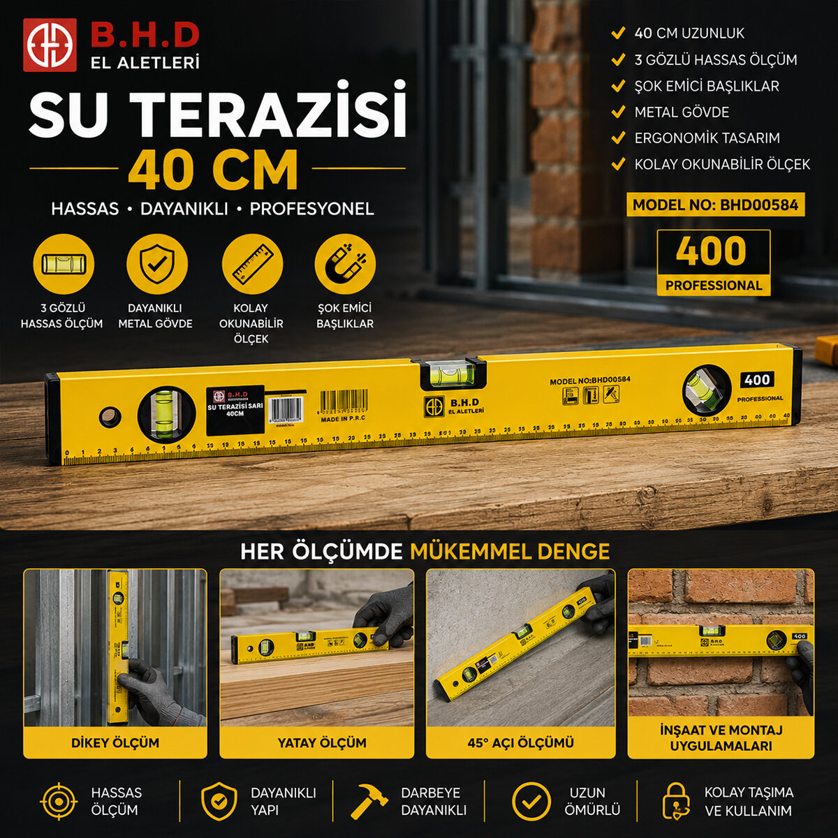 BHD-00584 ( 40CM & SARI ) SU TERAZİSİ*60