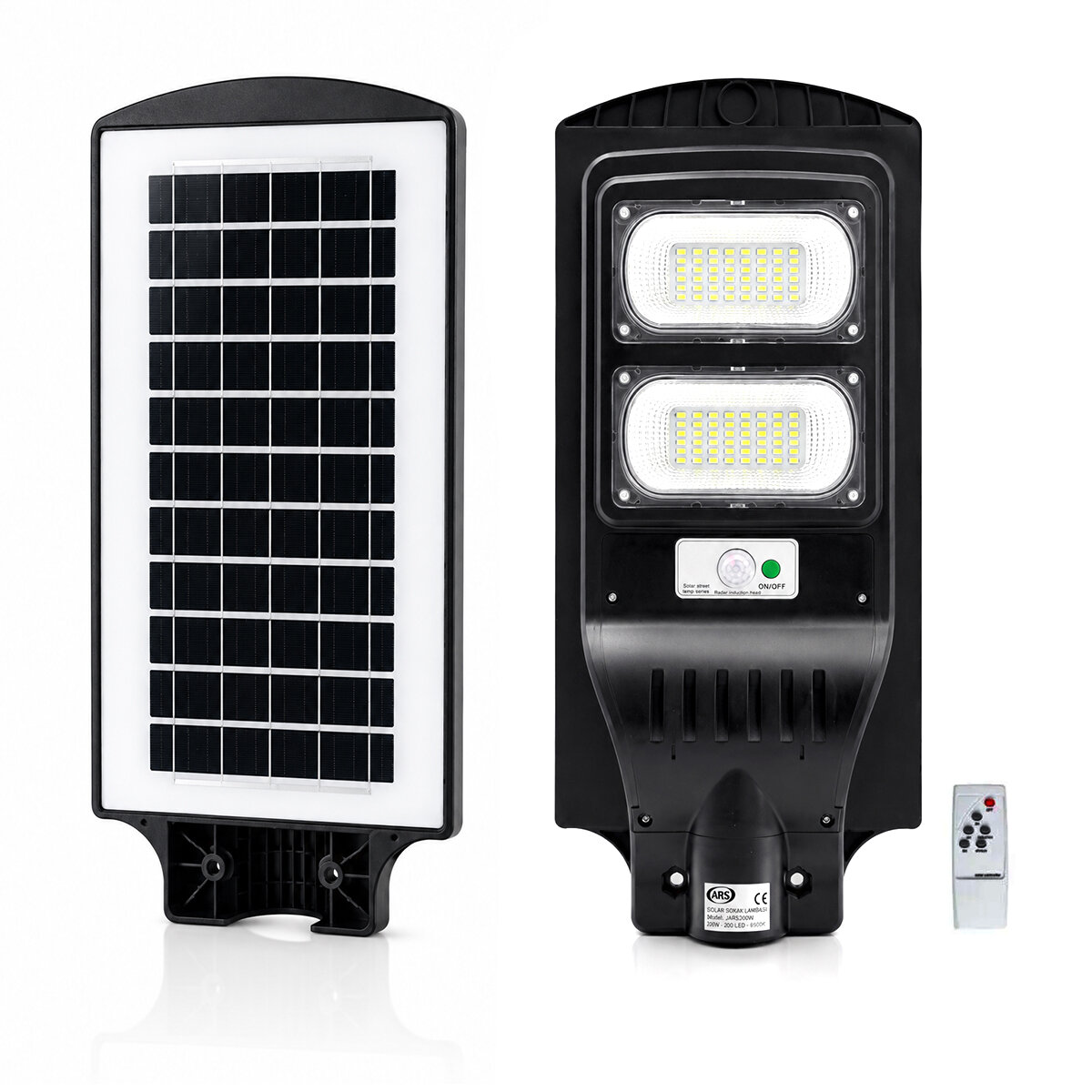 ARS-348965 ( 200W & 6500K ) ( SOLAR & GÜNEŞ ENERJİLİ ) SOKAK LAMBASI & ARMATÜR ( SENSÖRLÜ ) ( BAHÇE-BALKON-SOKAK )*10