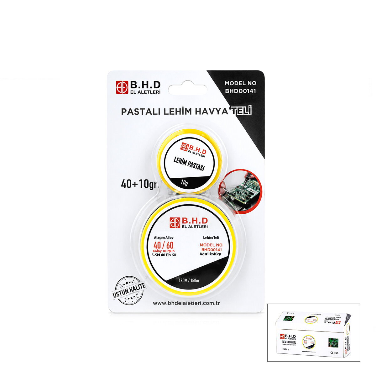 BHD-00141 ( 2Lİ SET ) ( HAYVA ) LEHİM TELİ & PASTA SETİ*24X12