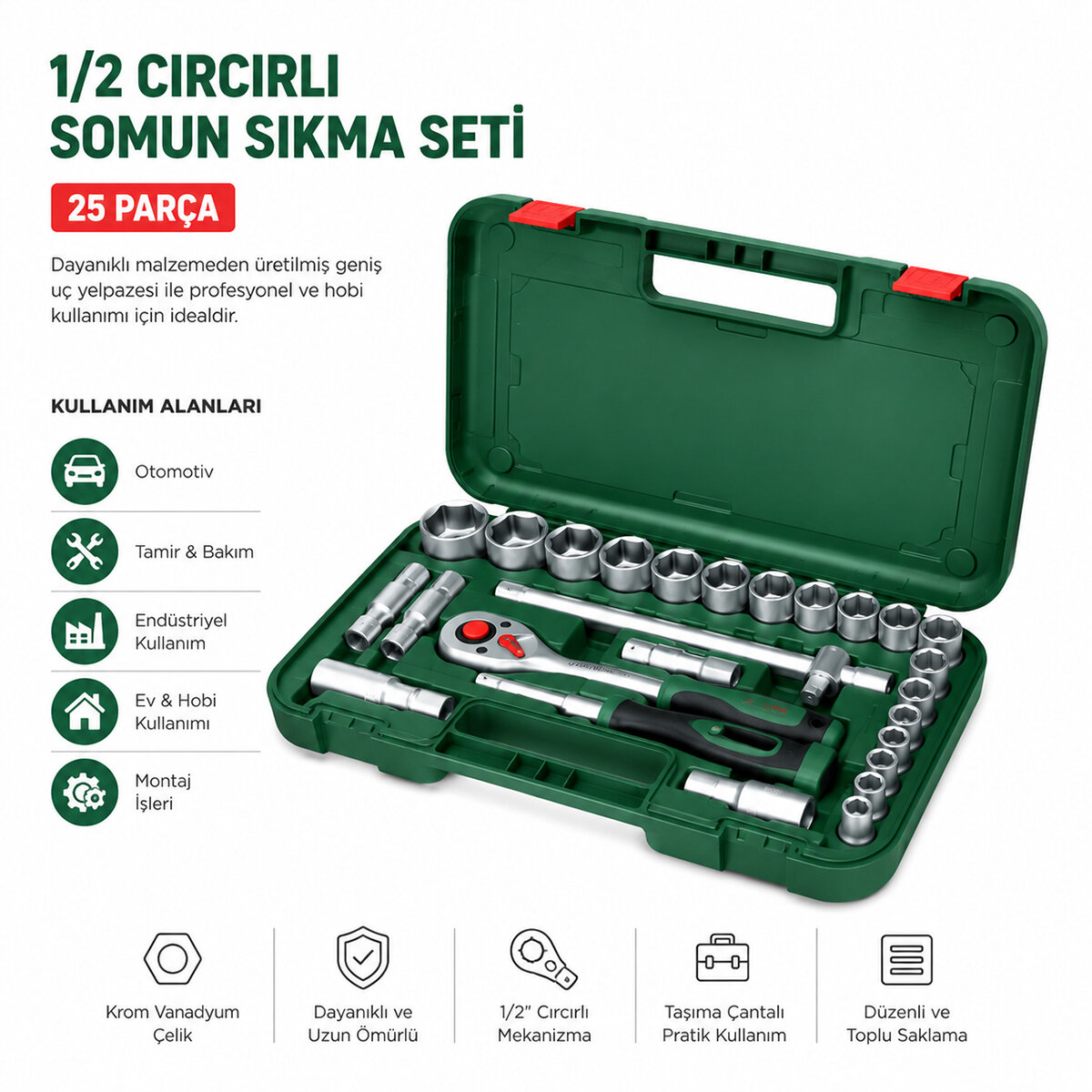 BOSCH-1 600 A02 Z9F ( 532 ) ( 25PCS ) (1/2") ( LOKMA & 6GEN ANAHTAR & LOKMA UÇ & BUJİ LOKMA & MAFSAL & UZATMA KOL & CIRCIR KOLU) SET (PLASTİK ÇANTALI)*1 BOSCH-1 600 A02 Z9F ( 532 ) ( 25PCS ) (1/2") ( LOKMA & 6GEN ANAHTAR & LOKMA UÇ & BUJİ LOKMA & MAFSAL & UZATMA KOL & CIRCIR KOLU) SET (PLASTİK ÇANTALI)*1