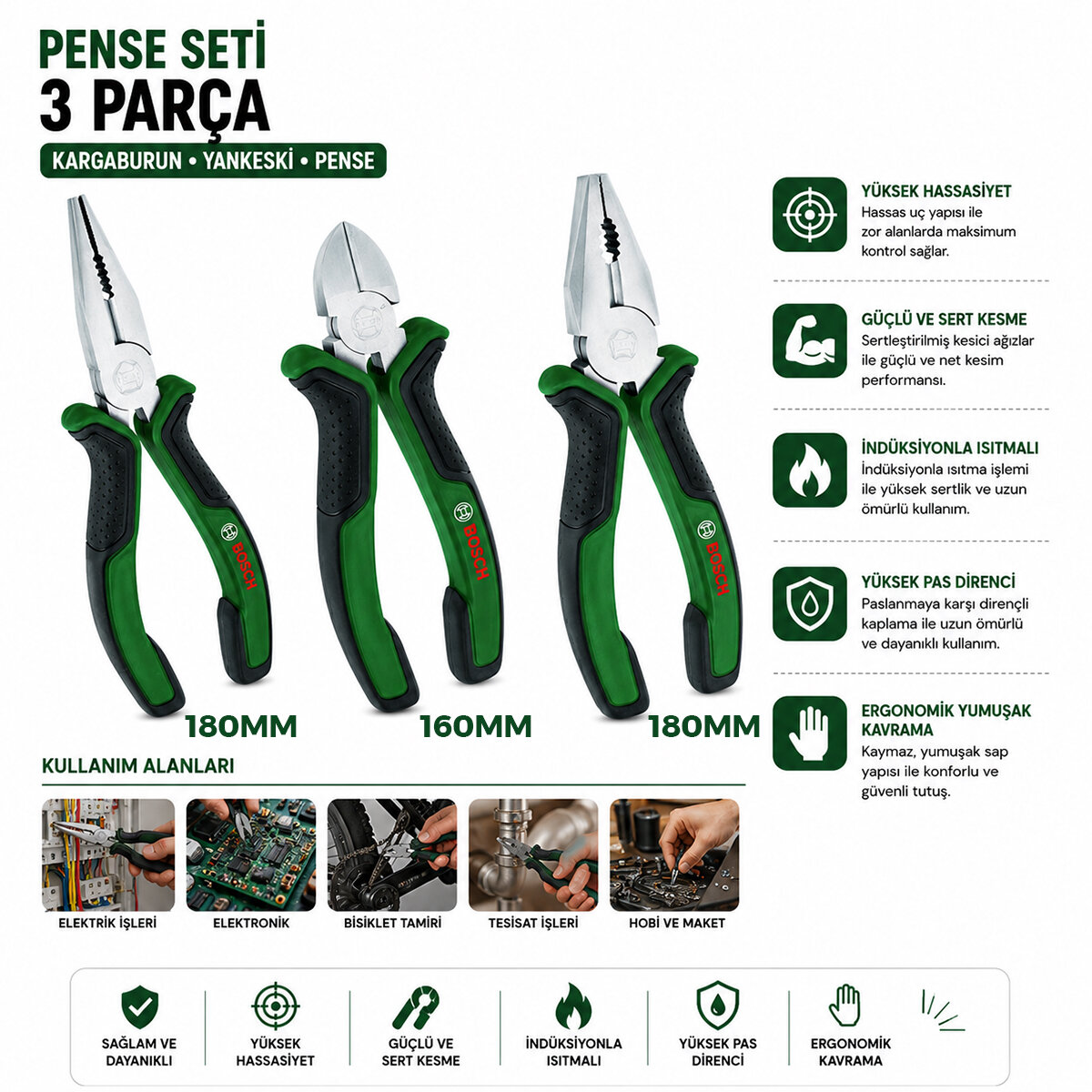 BOSCH-1 600 A02 C0S ( 531 ) ( 3PCS ) PENSE SETİ ( 7" PENSE - 6" YAN KESKİ - 7" KARGABURNU ) ( 60 ± KESME SERTLİK )*6 BOSCH-1 600 A02 C0S ( 531 ) ( 3PCS ) PENSE SETİ ( 7" PENSE - 6" YAN KESKİ - 7" KARGABURNU ) ( 60 ± KESME SERTLİK )*6