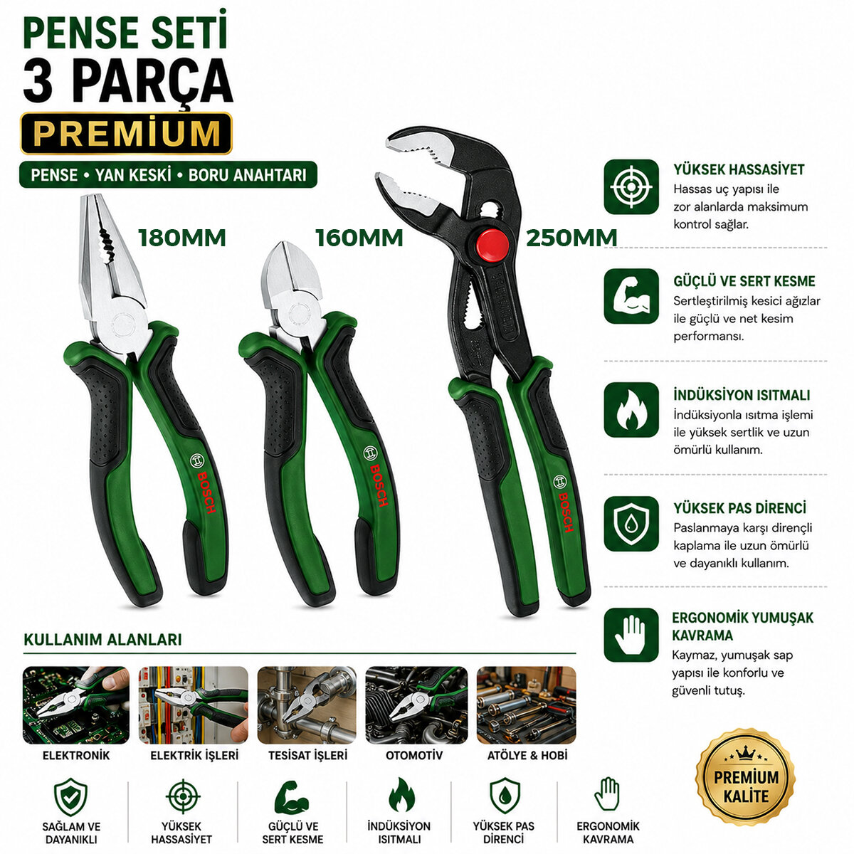 BOSCH-1 600 A02 W7J ( 427 )( 3PCS ) PREMIUM PENSE SETİ ( 10" PAPAĞAN PENSE & 7" PENSE - 6" YAN KESKİ ) ( 60 ± KESME SERTLİK )*6 BOSCH-1 600 A02 W7J ( 427 )( 3PCS ) PREMIUM PENSE SETİ ( 10" PAPAĞAN PENSE & 7" PENSE - 6" YAN KESKİ ) ( 60 ± KESME SERTLİK )*6