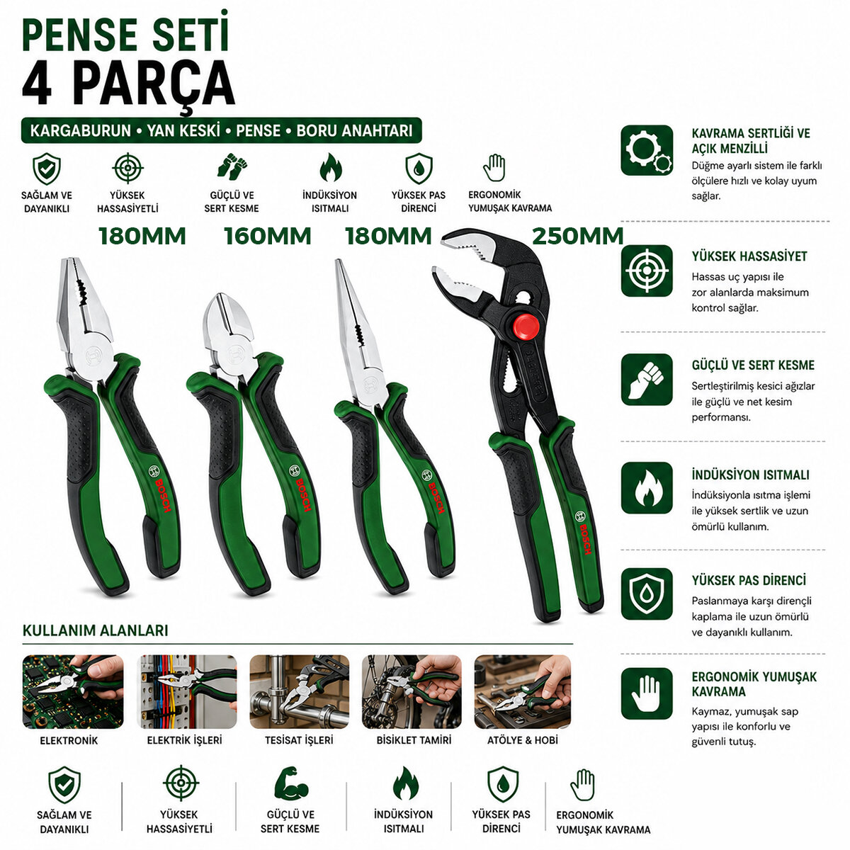 BOSCH-1 600 A02 W7K ( 621 ) ( 4PCS ) PENSE SETİ ( 10" PAPAĞAN PENSE & 7" PENSE - 6" YAN KESKİ - 7" KARGABURNU ) ( 60 ± KESME SERTLİK )*6 BOSCH-1 600 A02 W7K ( 621 ) ( 4PCS ) PENSE SETİ ( 10" PAPAĞAN PENSE & 7" PENSE - 6" YAN KESKİ - 7" KARGABURNU ) ( 60 ± KESME SERTLİK )*6