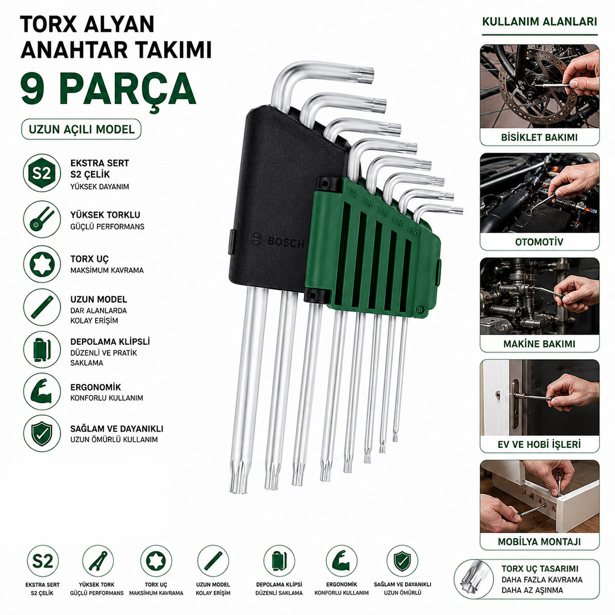 BOSCH-1 600 A02 Z9C ( 429 ) ( 9PCS ) ( KROM ) ( UZUN & YILDIZ ) ALYAN ( ALLEN ) ANAHTAR TAKIMI*!!! BOSCH-1 600 A02 Z9C ( 429 ) ( 9PCS ) ( KROM ) ( UZUN & YILDIZ ) ALYAN ( ALLEN ) ANAHTAR TAKIMI*!!!
