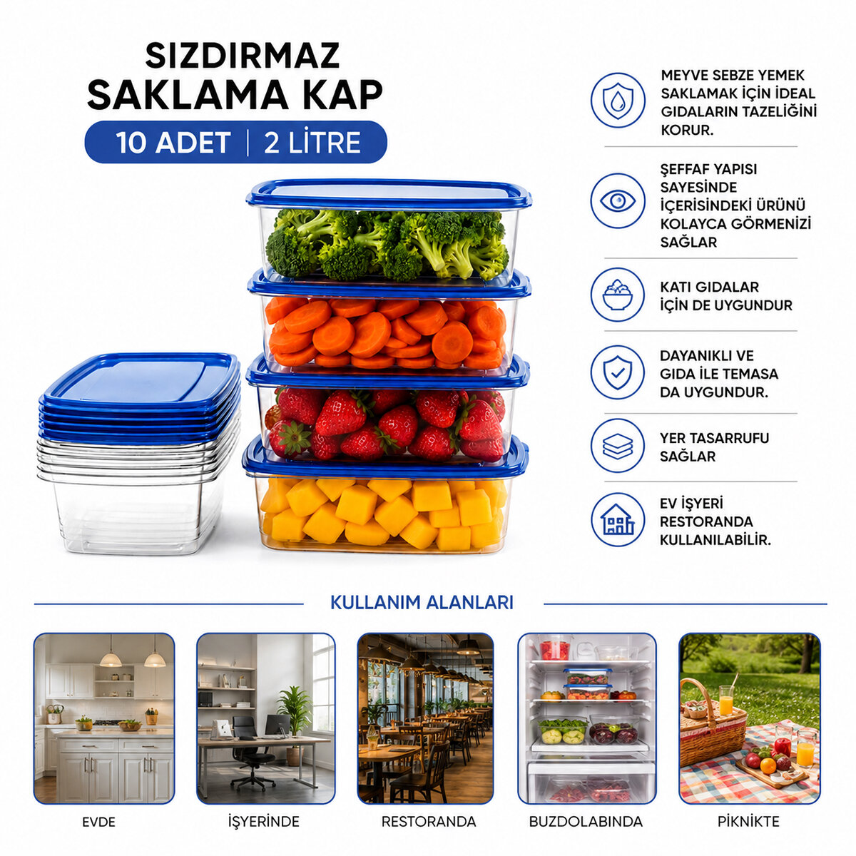 WENKEN UR-3679 ( 10PCS ) SIZDIRMAZ SAKLAMA KAP ( 2LT )*16=K WENKEN UR-3679 ( 10PCS ) SIZDIRMAZ SAKLAMA KAP ( 2LT )*16=K
