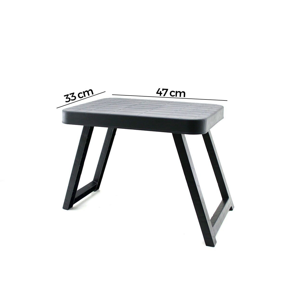 KRT-1137 ( KÜÇÜK= 47X33CM ) KAMP & PİKNİK MASASI ( SİYAH PLASTİK ) ( KATLANABİLİR AYAKLI=38CM )*10=K