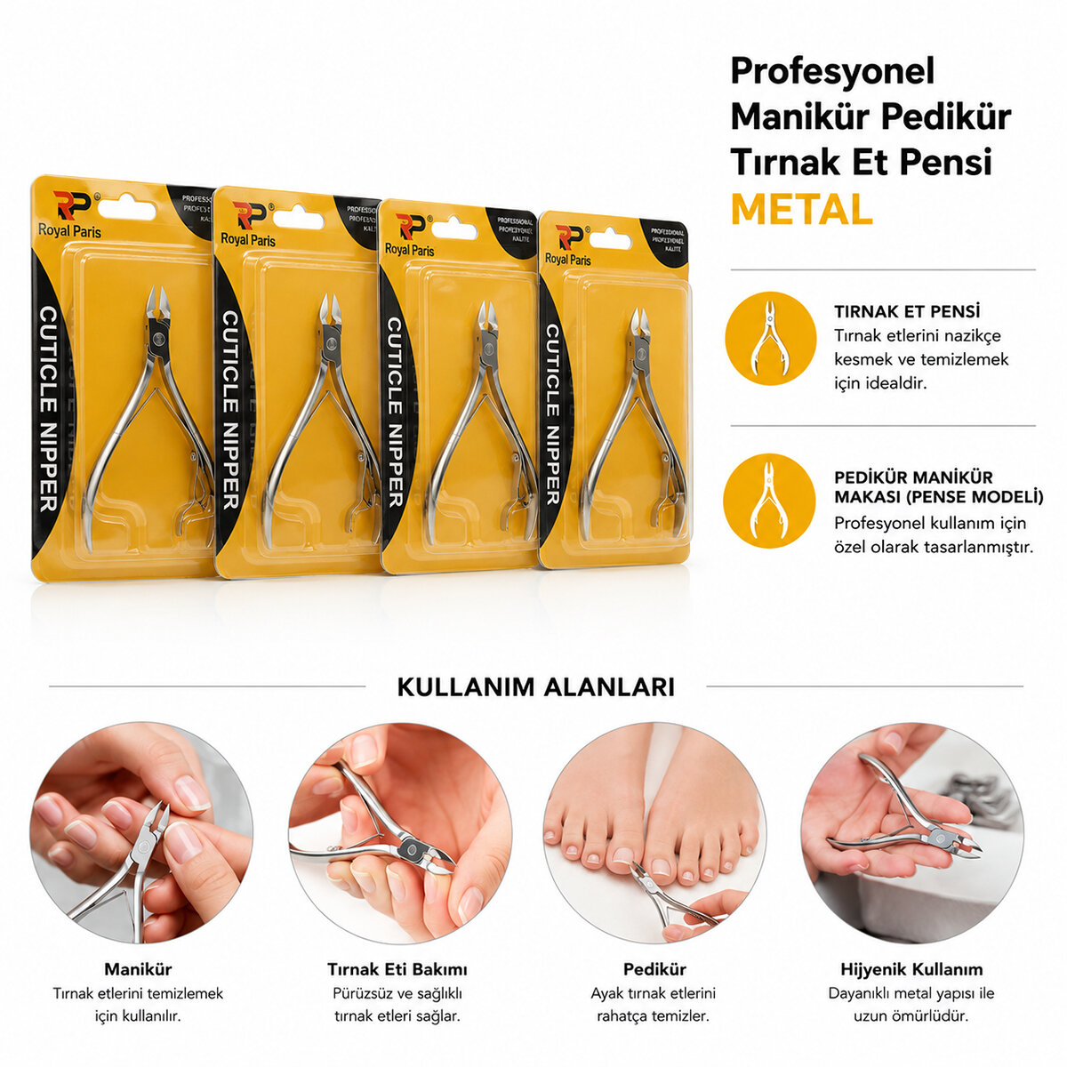 ROYAL PARİS RC-411 METAL ( TIRNAK ET PENSİ ) PEDİKÜR MANİKÜR MAKASI ( PENSE MODELİ )*12X50