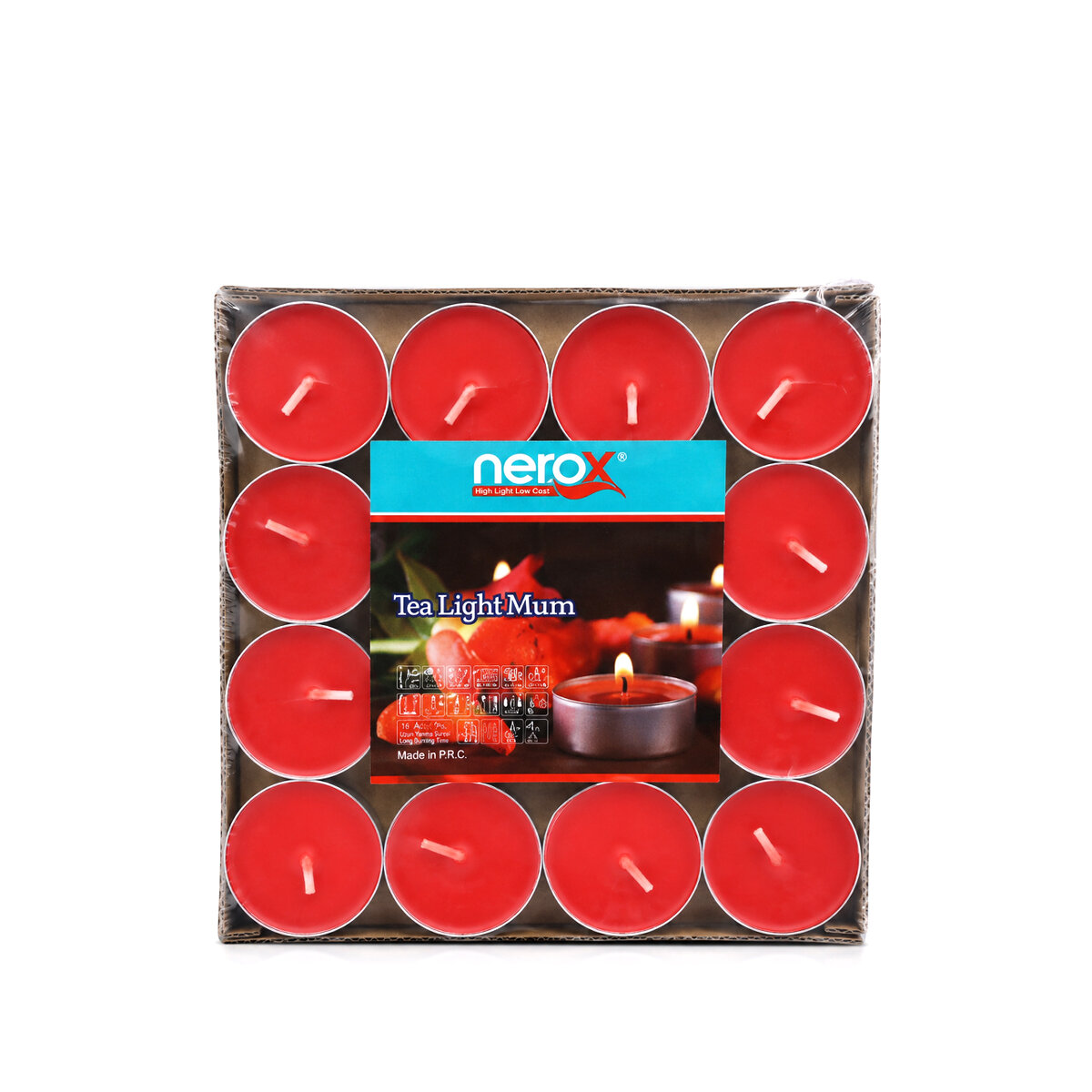 NEROX NRX-39K ( 32PCS ) TEA LİGHT YUVARLAK MUM MİX*48