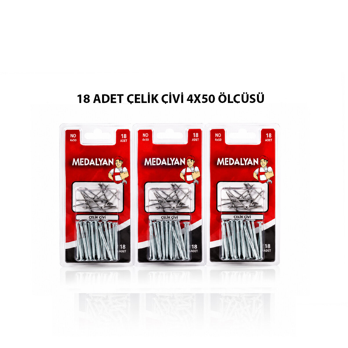 MEDALYAN DL-20 ( 4X50 ) ( 18PCS ) ( BETON ) ÇELİK ÇİVİ*12X12