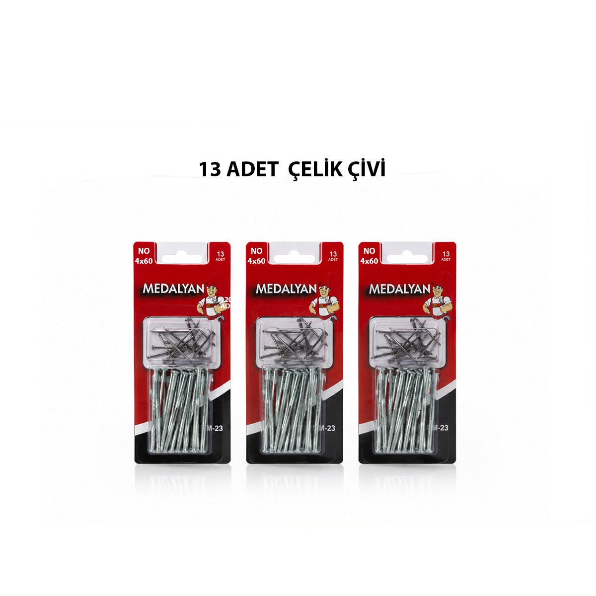 MEDALYAN DL-23 ( 4X60 ) ( 13PCS ) ( BETON ) ÇELİK ÇİVİ*12X12