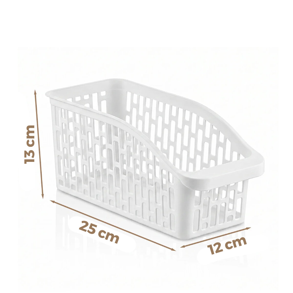URVE UR-3564 ( 25X13X12CM ) ( BEYAZ ) ( JUMBO ) ( DÜZENLEYİCİ ) PLASTİK ÇOK AMAÇLI ORGANİZER*48=K