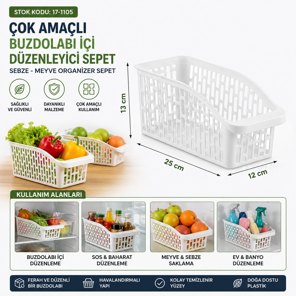 URVE UR-3564 ( 25X13X12CM ) ( BEYAZ ) ( JUMBO ) ( DÜZENLEYİCİ ) PLASTİK ÇOK AMAÇLI ORGANİZER*48=K URVE UR-3564 ( 25X13X12CM ) ( BEYAZ ) ( JUMBO ) ( DÜZENLEYİCİ ) PLASTİK ÇOK AMAÇLI ORGANİZER*48=K