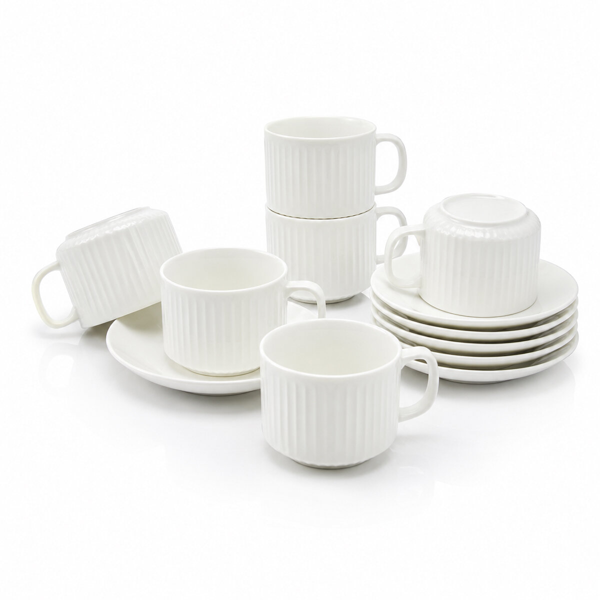 NEWLİFE CLKN-1652-A-B-C-D-E-H ( 12PCS=6-TAKIM ) PORSELEN KAHVE FİNCANI*18