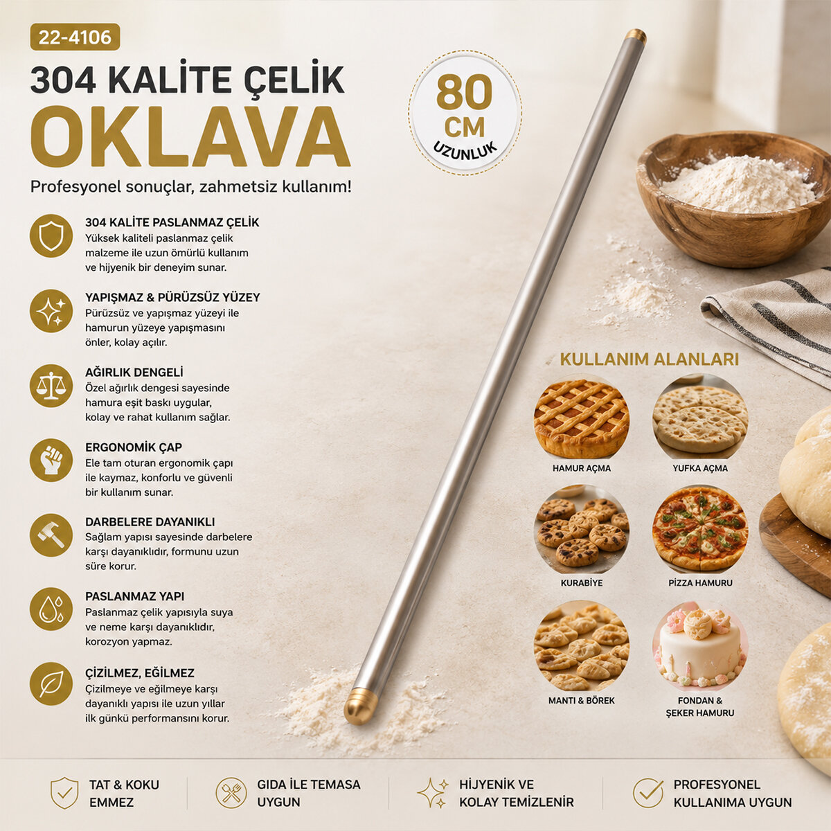 KRT-1143 ( 80CM ) LUX METAL OKLAVA*6X1
