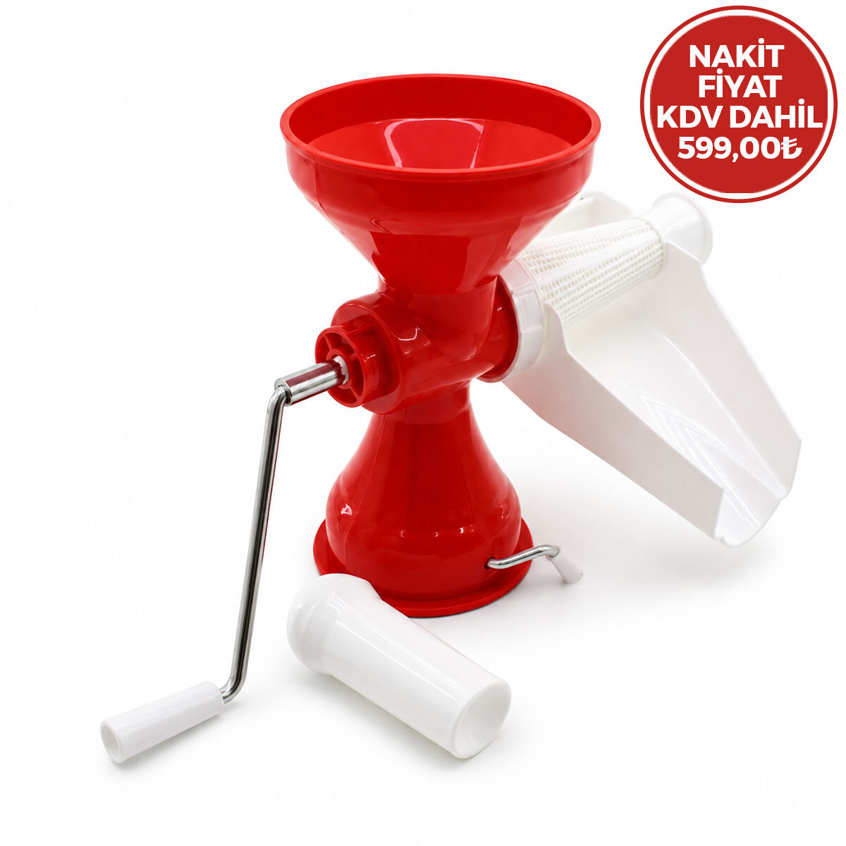 EV-GER EG-5012 (PLASTİK) ( SÜZGEÇLİ & HAZNELİ ) SALÇA MAKİNESİ (METAL KOLLU) (EV YAPIMI) (FİRESİZ) (PRATİK KULLANIM)*12