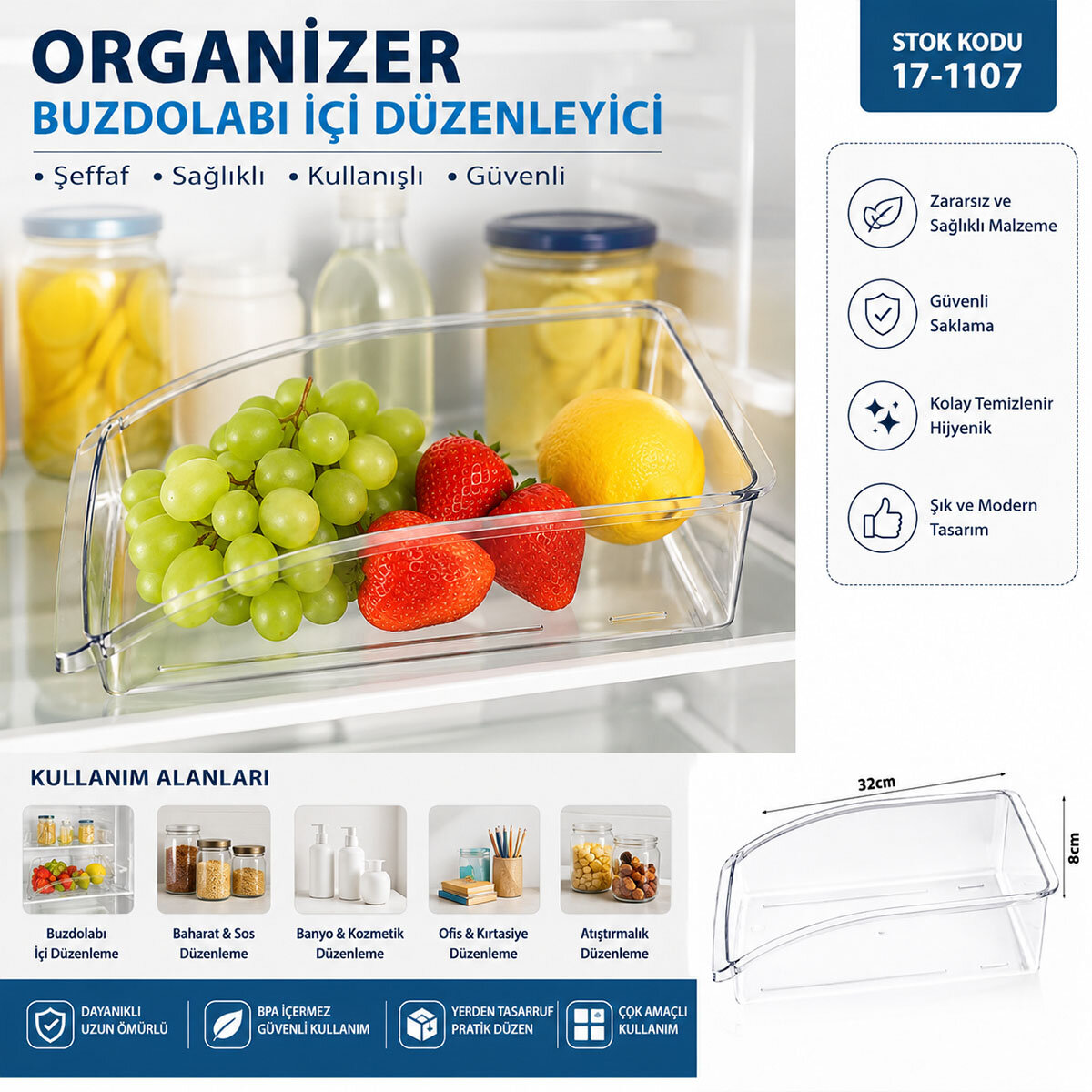 URVE UR-3582 ( 32X8CM) ( ŞEFFAF ) ( DÜZENLEYİCİ ) PLASTİK MİKA MODÜLER ÇOK AMAÇLI ORGANİZER*24=K URVE UR-3582 ( 32X8CM) ( ŞEFFAF ) ( DÜZENLEYİCİ ) PLASTİK MİKA MODÜLER ÇOK AMAÇLI ORGANİZER*24=K