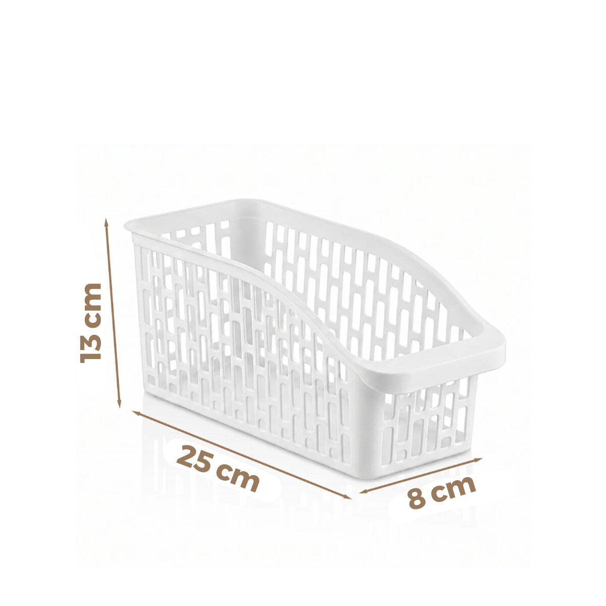 URVE UR-3563 ( 25X13X8CM ) ( BEYAZ ) ( ORTA ) ( DÜZENLEYİCİ ) PLASTİK ÇOK AMAÇLI ORGANİZER*48=K