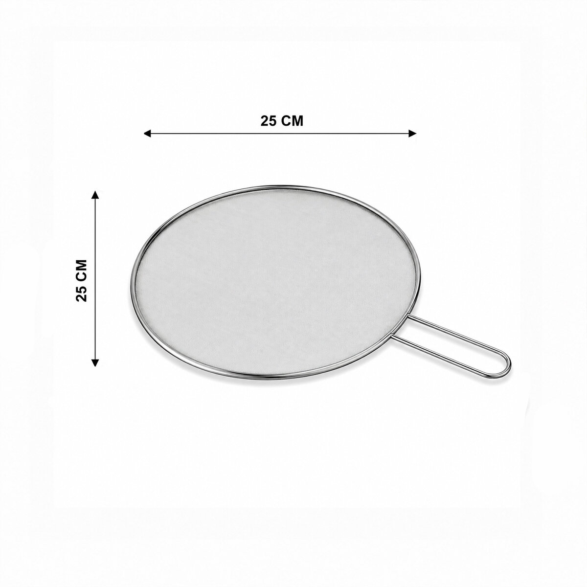 İBİCO İ22-424 ( LUX & KROM ) ( SAPLI ) ( 25CM ) TEL YAĞ SIÇRATMAZ ( METAL ÇERÇEVE & SAP ) ( SAP=17CM )*12X12