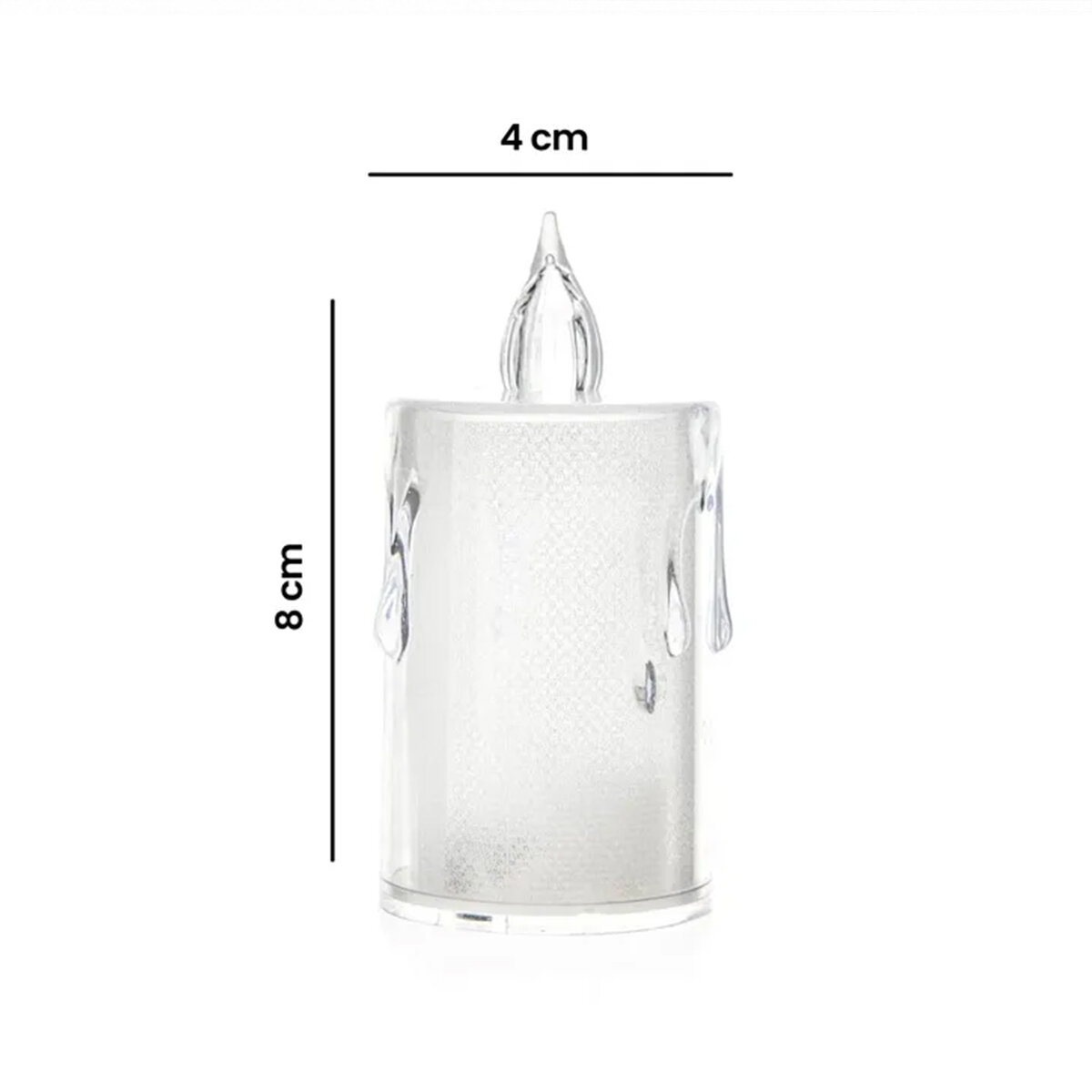 SMOKELESS CANDLES YAKUT-9459 ( BÜYÜK BOY ) ( DAMLA AKAN MUM MODELİ ) ( PİLLİ ) LED MUM*24X20